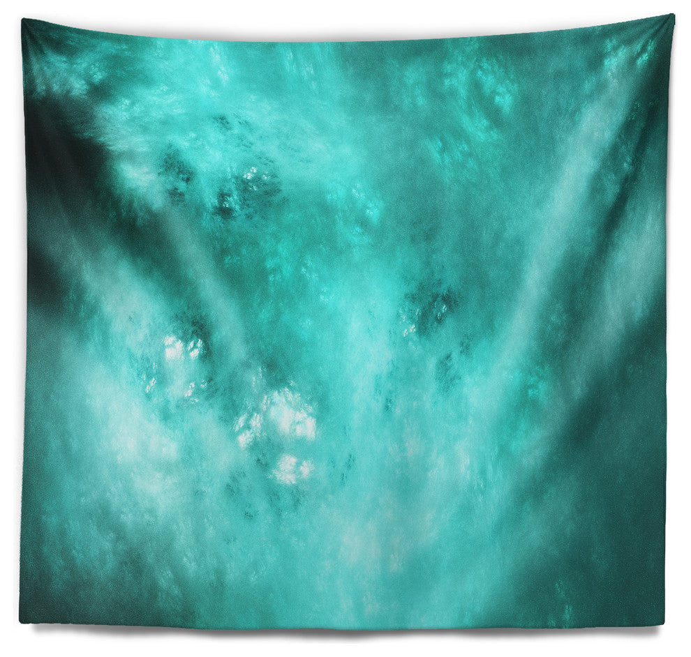 Blur Blue Sky with Stars Abstract Wall Tapestry, 39"x32"