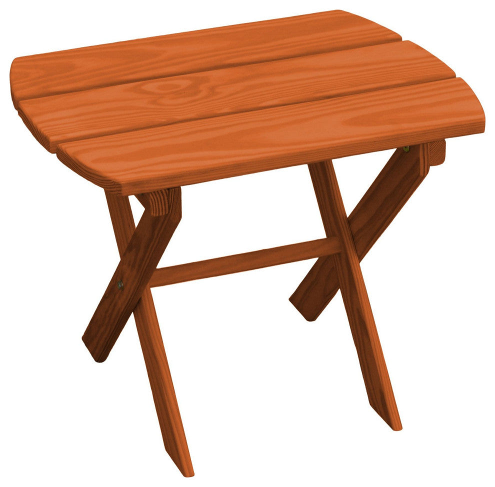 Pine Folding End Table, Redwood Stain