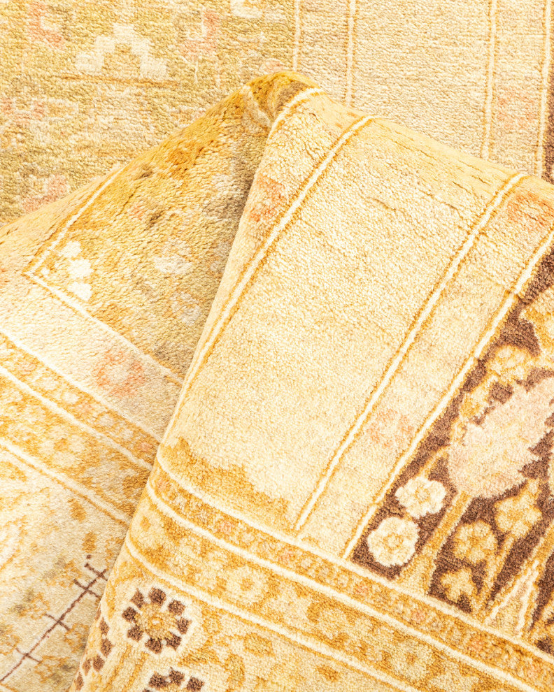 Baranagar, One-of-a-Kind Hand-Knotted Area Rug Ivory, 3'0"x9'2"