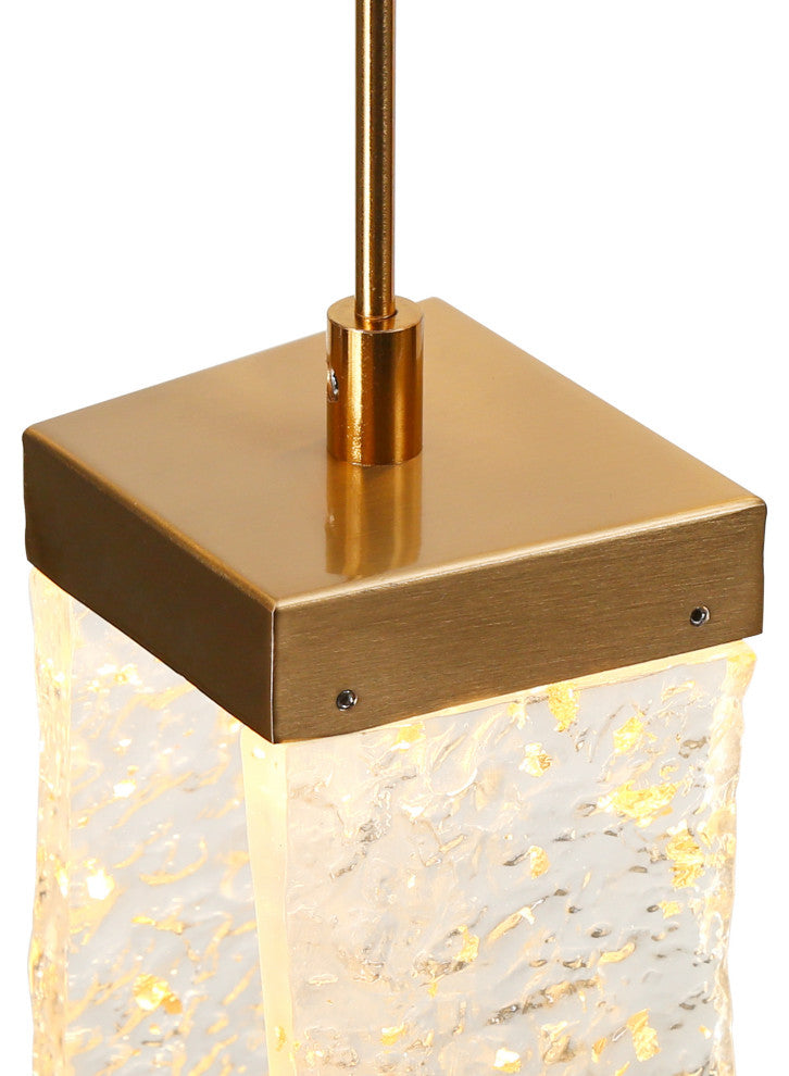 LNC Aeyilana 5-Light 28" Modern Cluster Loop LED Kitchen Island Light, Gold