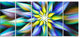 Dancing Multi Color Flower Petals, Floral Canvas Art Print, 60"x28", 5 Panels