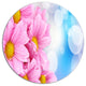 Beautiful Pink Flower Bouquet, Floral Large Disc Metal Wall Art, 36"