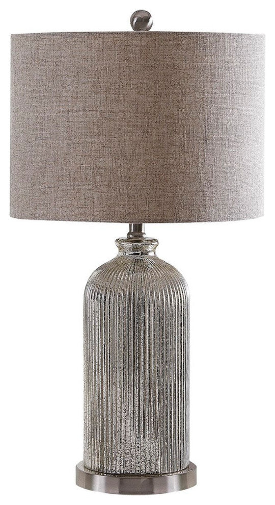 Safavieh Ashson Table Lamp Set of 2 Silver/Ivory