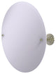 Frameless Round Beveled Edge Tilt Mirror, Polished Nickel