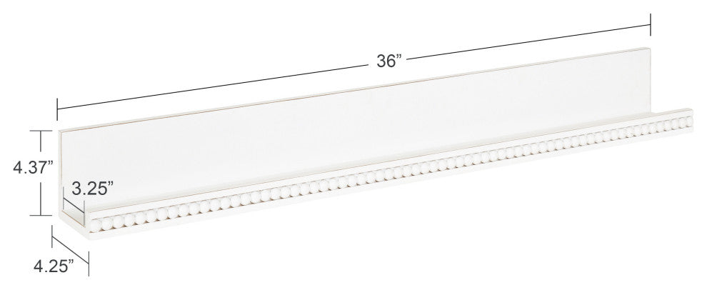 Strahm Decorative Shelf, White, 36"