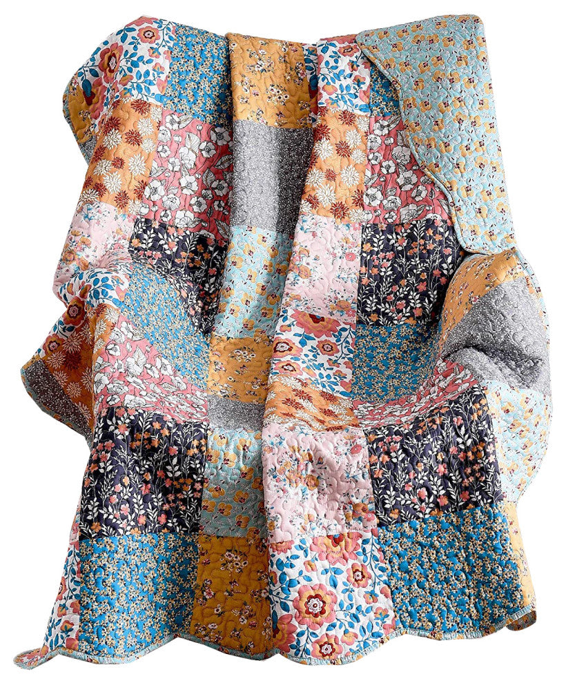 Greenland Carlie Throw Blanket, 50 x 60 inch, Calico