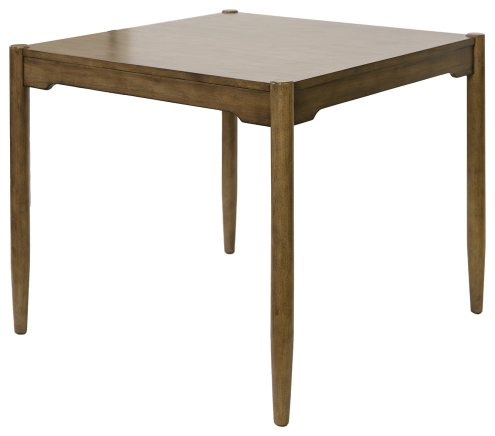 Modern Wood Counter Height Square Kitchen Table, Dining Surface, Brown