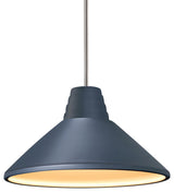 Radiance Ziggurat Pendant, Midnight Sky, Polished Chrome, Rigid Stem, E26