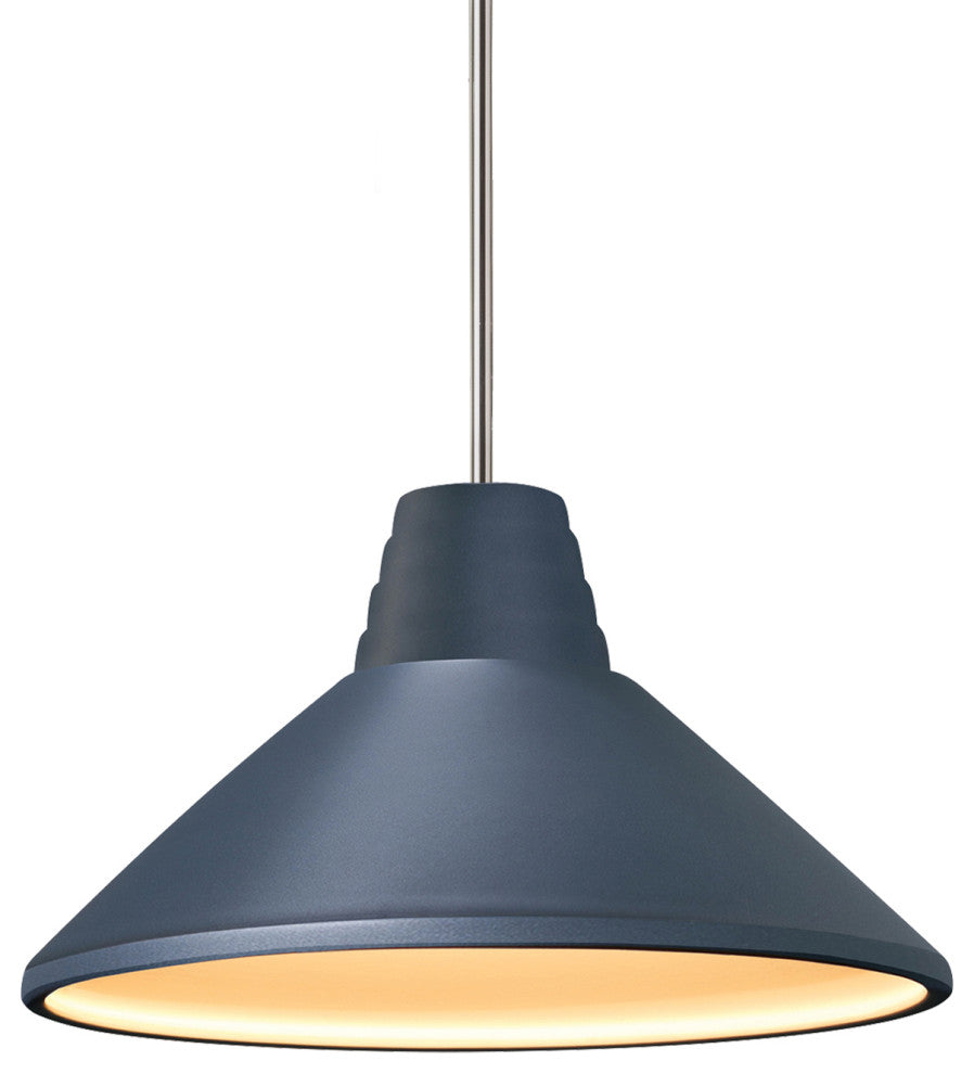 Radiance Ziggurat Pendant, Midnight Sky, Polished Chrome, Rigid Stem, E26
