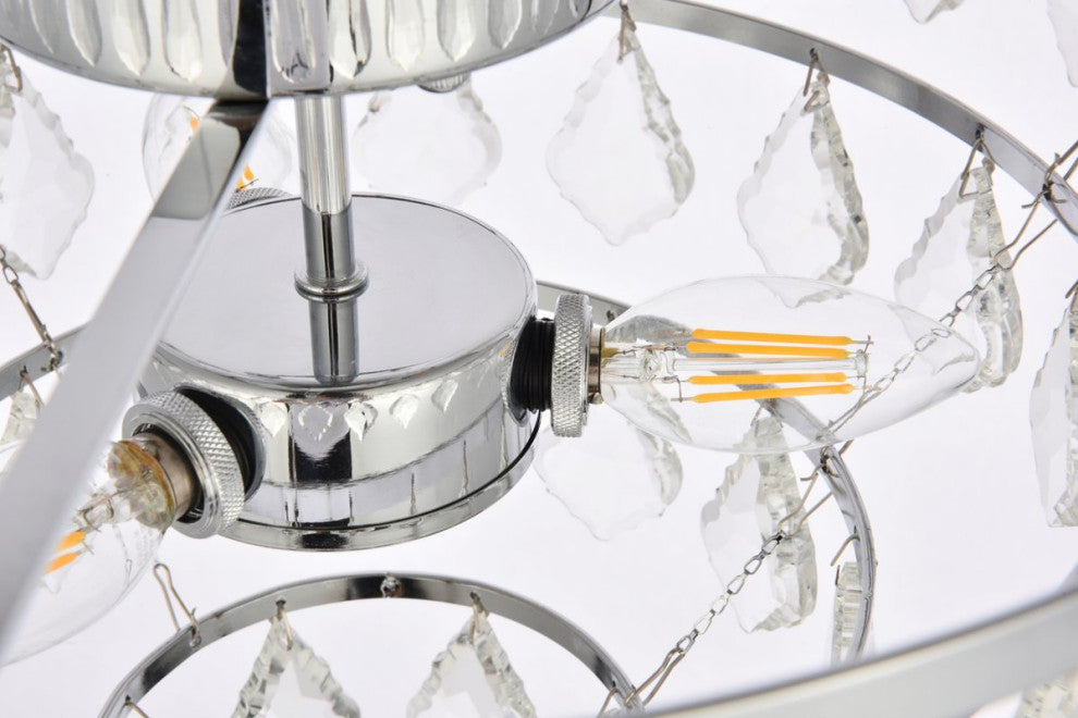 Evan 14" Flush Mount, Chrome