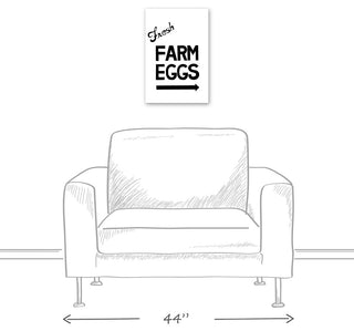 Fresh Farm Eggs 12x18 Canvas Wall Art
