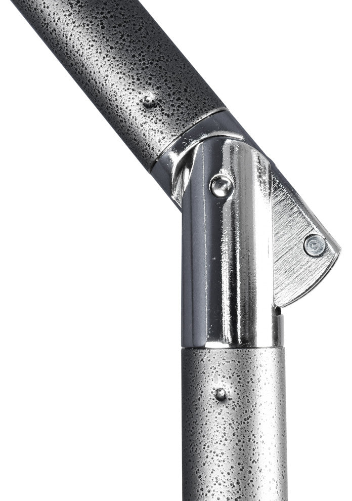 11' Grey Collar Tilt Crank Aluminum Umbrella, Pacifica, Brick