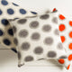 Ikat Dots Pillow 22x22x5, Down Fill