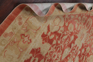 Rustic Style All-Over Hand Made Vegetable Dye Area Rug Oriental, Rust, 9 X 12