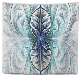 Light Blue Stained Glass Texture Abstract Wall Tapestry, 80"x68"