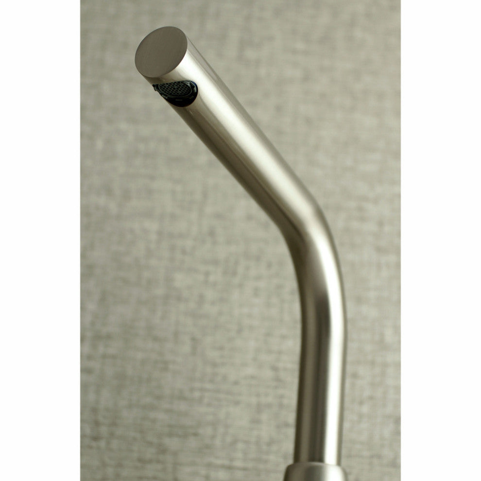 Kingston 8" Adjustable Center Wall Mount Kitchen Faucet, Brushed Nickel
