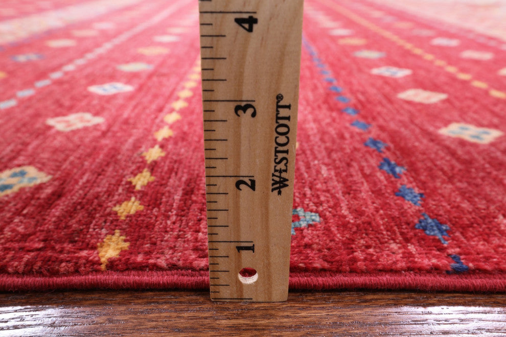 8' 2" X 11' 4" Khorjin Super Kazak Hand-Knotted Rug Q5351