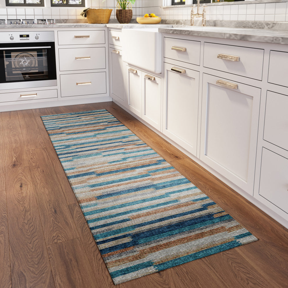 Indoor/Outdoor Sedona SN8 Riviera Machine Washable 2'3" x 7'6" Runner Rug