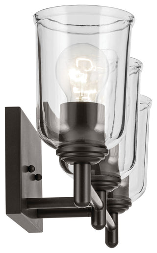 Shailene 21" 3-Light Vanity Light With Clear Glass, Olde Bronze