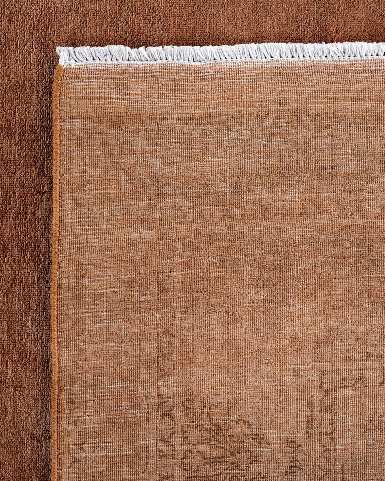 Overdyed, One-of-a-Kind Hand-Knotted Area Rug Gold, 8'0"x10'2"