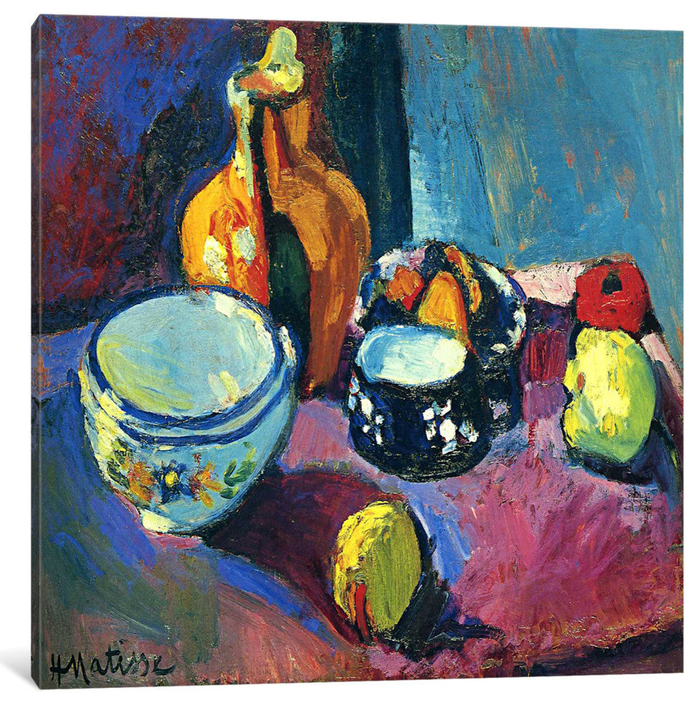 "Dishes & Fruit" by Henri Matisse, 18x18x1.5"