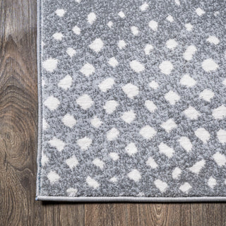 Antelope Modern Animal Gray/Cream 2 ft. x 8 ft. Runner Rug