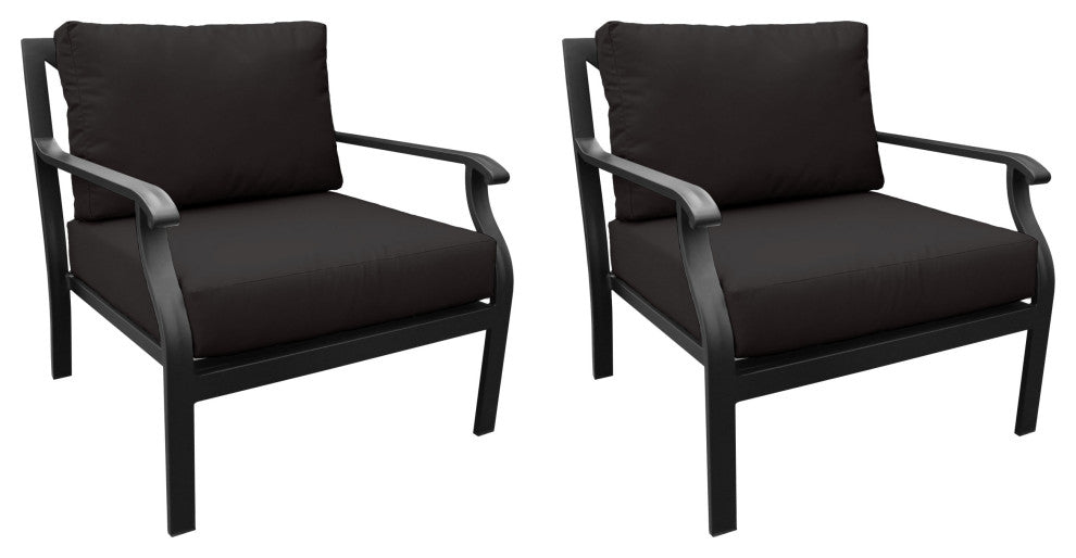 kathy ireland Madison Ave. Club Chair 2 Per Box, Onyx