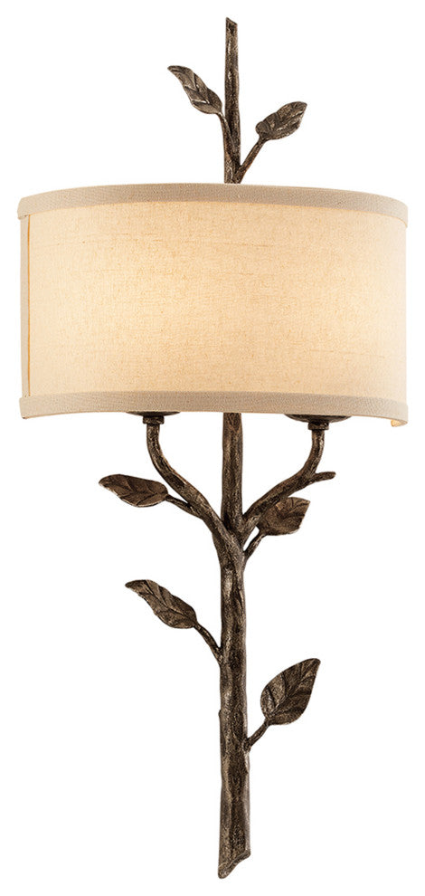 Almont, Wall Sconce, Cottage Bronze Finish, Hardback Linen Shade