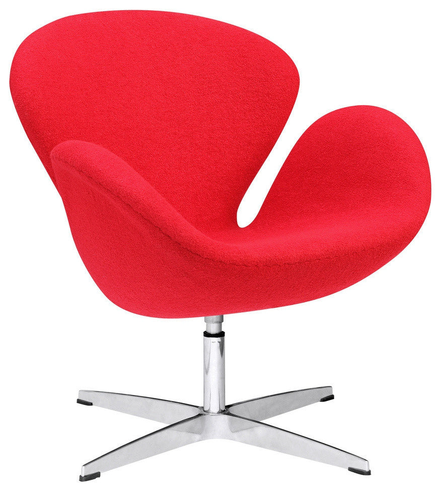 Modern Classics Swan Chair Fabric, Red
