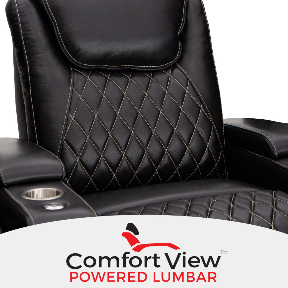 Seatcraft Muse Home Theater Seating, Black, Row of 2