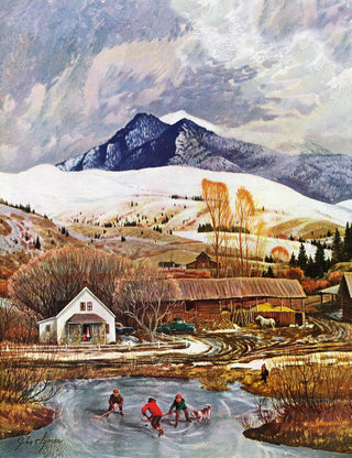 "Ice Hockey" Painting Print on Wrapped Canvas