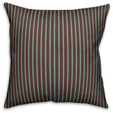 Brown Stripes Throw Pillow, 18"x18"