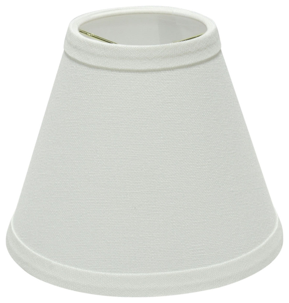 32103-9 Small Hardback Empire  Chandelier Clip On Lamp Shade White 3"x6"x5"