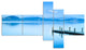 Beautiful Pier in Sea, Seascape Canvas Art Print, 60"x32", 5 panels