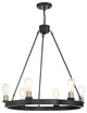 Farmhouse Vintage 6-Light Chandelier, Classic Black