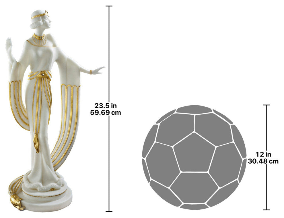 Draped In Gold Art Deco Dancer Statue
