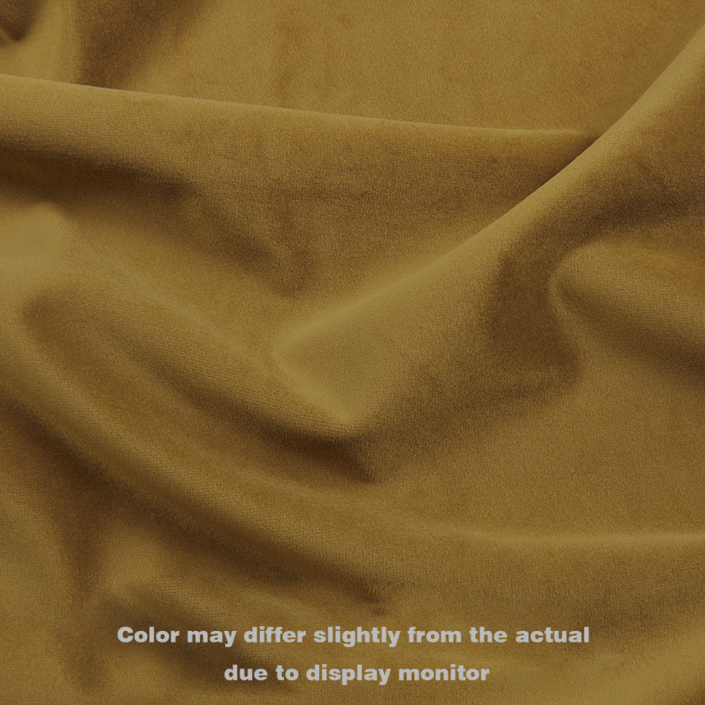 Seashell Channel Tufted Velvet Task Chair, Earthy Yellow