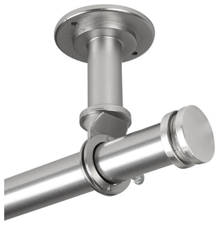 Cap Ceiling 1" Curtain Rod/Room Divider, Satin Nickel, 28-48"