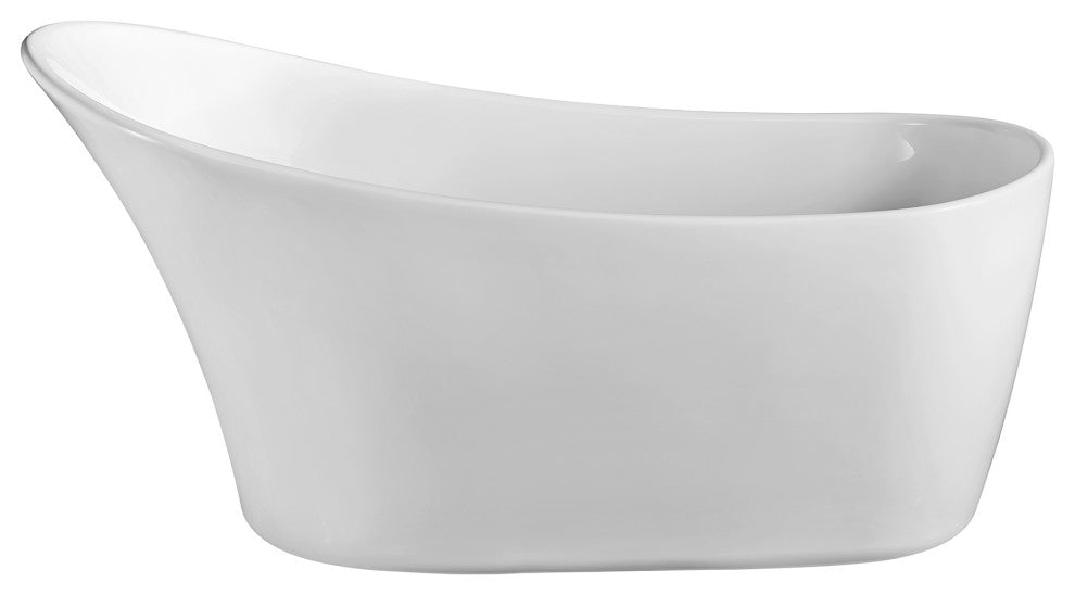 67" Streamline NPT9822GLD Soaking Freestanding Tub With Internal Drain