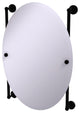 Waverly Place Oval Frameless Rail Mounted Mirror, Matte Black