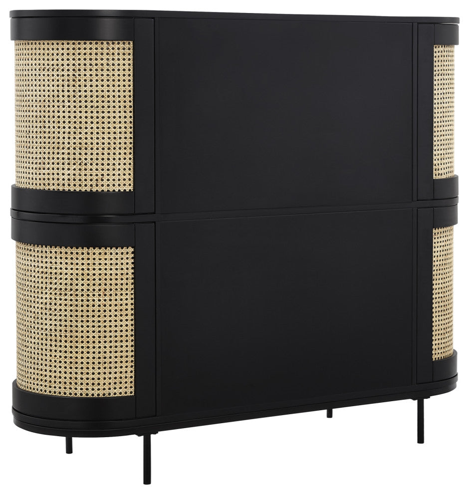 Loft Lyfe Darrius Cabinet, Storage, 4-Door, 55Lx17.7Wx47H, Black