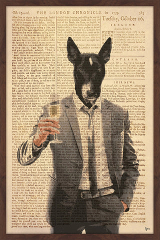 "Canine Cheers" Framed Painting Print, 24"x36"