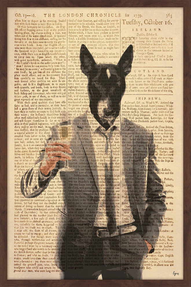 "Canine Cheers" Framed Painting Print, 24"x36"