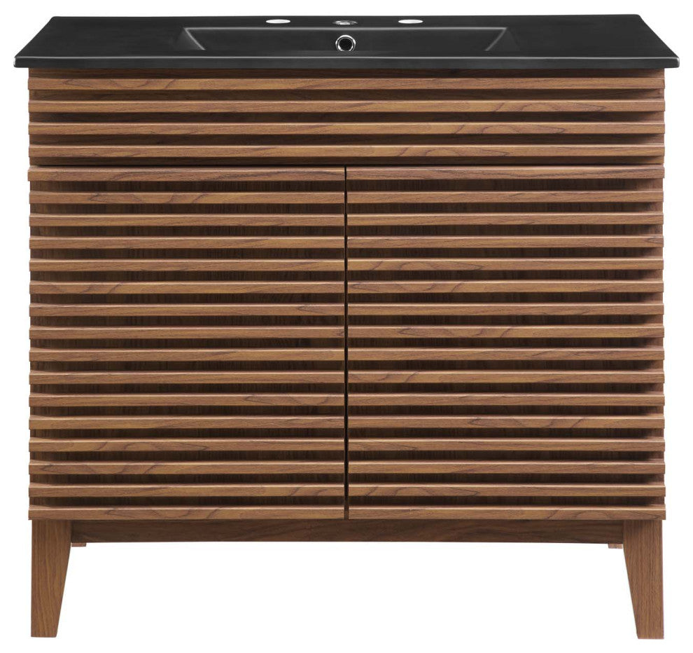 Render 36" Bathroom Vanity - Walnut Black