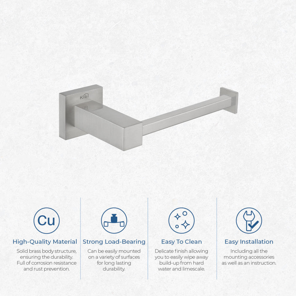 Cube Bathroom Tissue Holder KBA1502, Brush Nickel