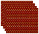 Mad for Plaid Geometric Print Placemat, Set of 4, Rust