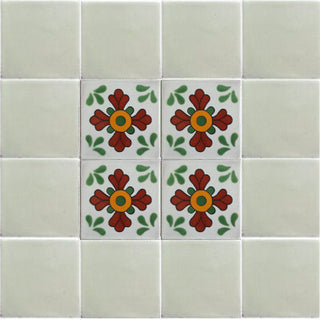 2x2 36 pcs Green Seville Talavera Mexican Tile