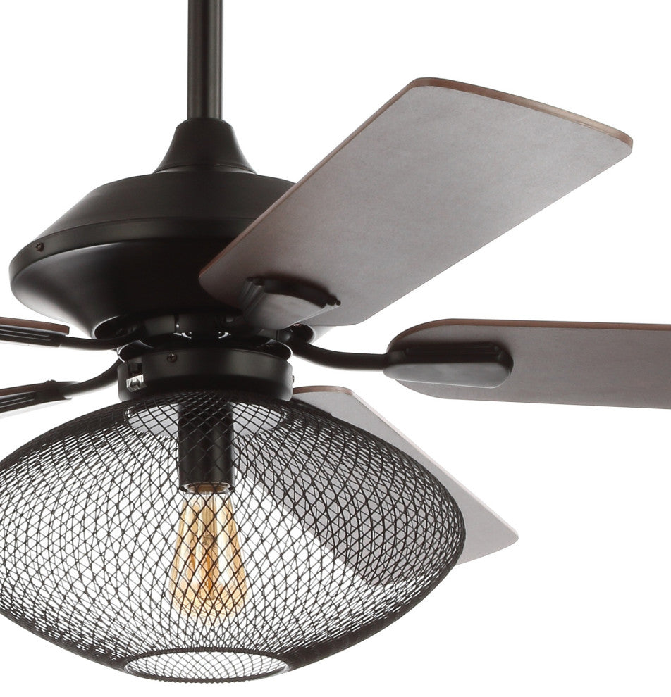 Clift 52" 1-Light Ceiling Fan With Remote, Black