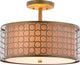 Safavieh Giotta 3-Light Antique Gold 16" Diameter Semi Flush