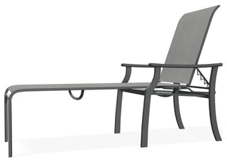 St. Catherine Sling 4-Position Outdoor Chaise Lounge, Alloy/Graphite